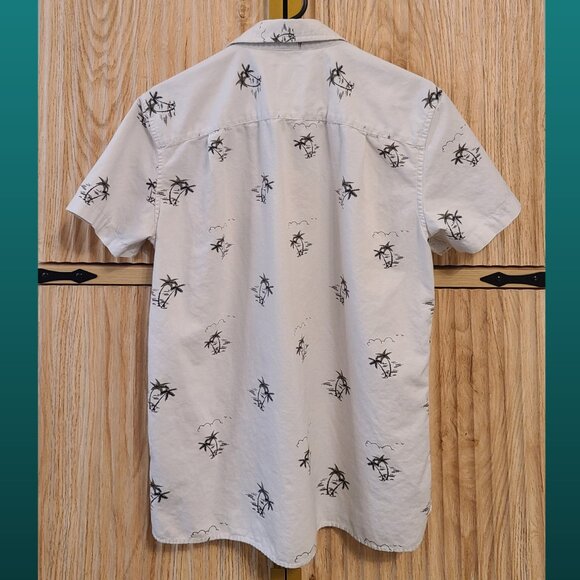 American Eagle Palm Tree Print Button-Up Shirt - Men's Small - Picture 3 of 13